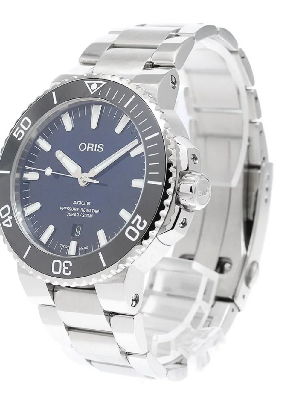 ORIS Aquis 01 733 7730 4135 Date Navy Dial Automatic Men's Watch_953495